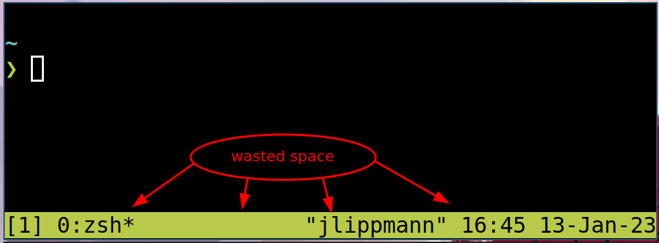 Hide the tmux statusbar if only one window is used